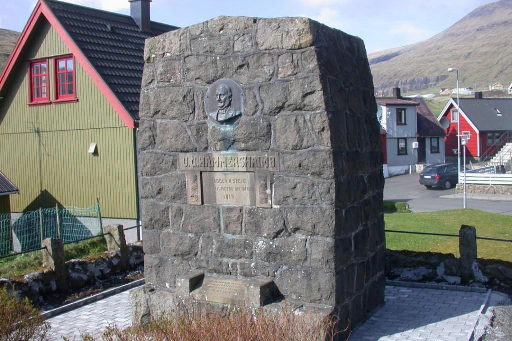 V. U. Hammershaimb memorial, Sandavágur